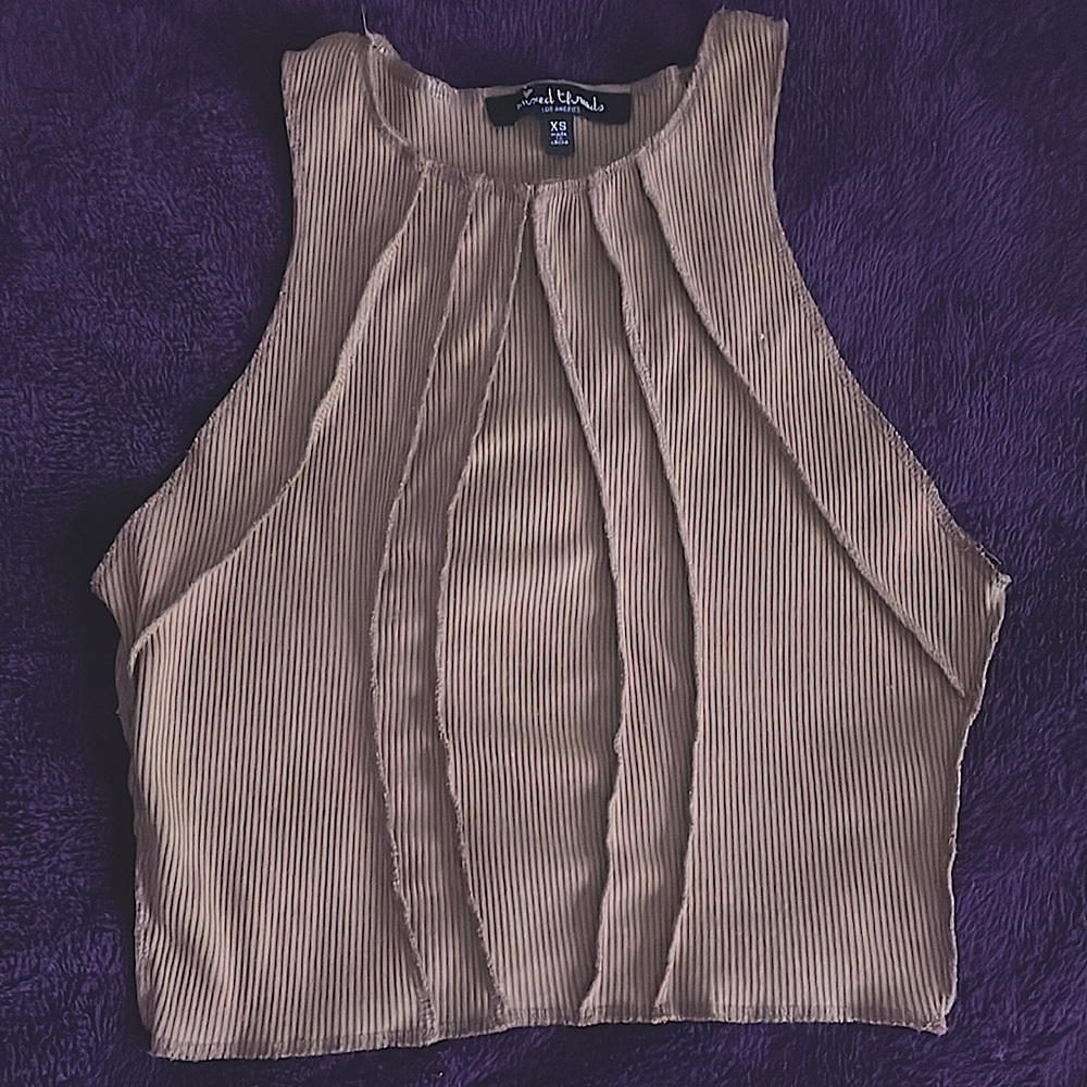 Sleeveless shirt, color brown, from Mixed Threads Los Angeles